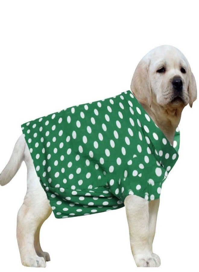Western Era Cotton Printed Breathable Basic Vest Dog Shirt, Super Soft Shirt, Cute Lightweight Thin Shirt for Your Furries, Ultra Comfort Dog Apparel (Medium - 16 inch) (Polka Green) - Image 1